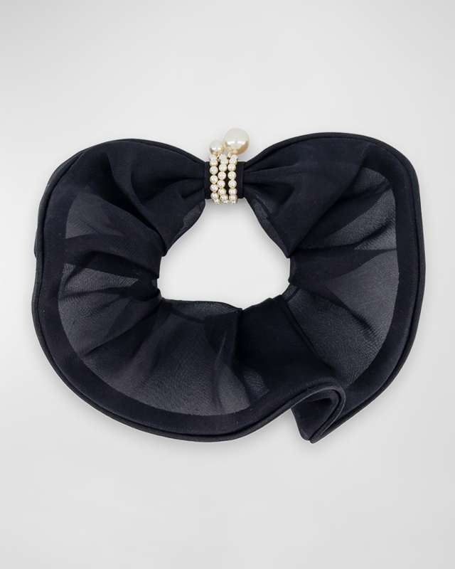Pearly Silk Scrunchie